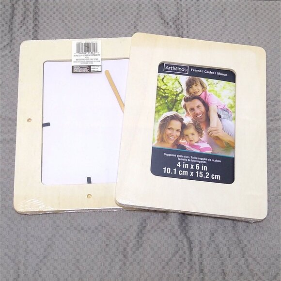 ArtMinds Unfinished Frame 4x6 in. Set of 2 Portrait or Landscape Natural Finish - Picture 4 of 7
